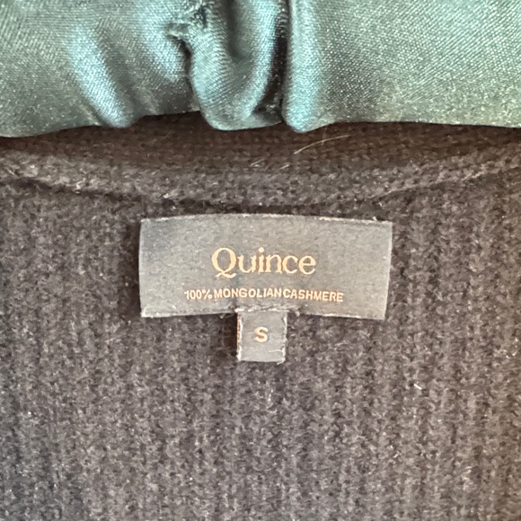 Quince Black V-Neck Cardigan - Picture 2 of 8